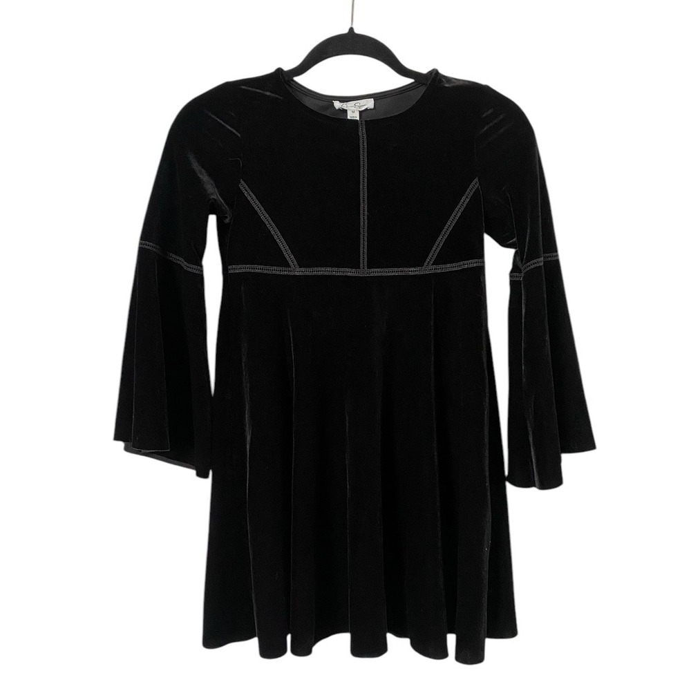 Jessica Simpson Womens Velvet Top Peasant Bell Sleeve Size M Medium Boho